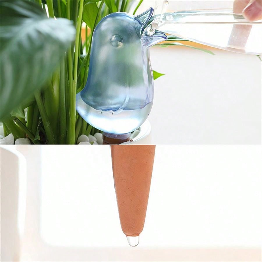 Blue Automatic Plant Watering Device Lazy Watering Tool Bird Shaped