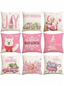 1 Pieza Funda De Almohada De Poliéster Impresa Con Escenas - Multicolor - Ver 2