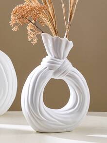 1 Miếng Tối giản hiện đại Nhựa Váy rộng Hình dạng Bình hoa , Thích hợp Đối với Nhà  , Khách sạn , Nhà hàng Và Lối vào Đồ trang trí , Và Đối với Trồng Hoa Và , có thể sử dụng Tất cả Tròn - trắng - Xem 7