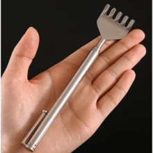 Stainless Steel Extendable Pen Shaped Back Scratcher, Portable Gentleman's Scratch Tool - Silver - View 10