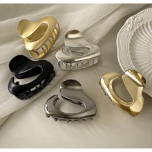 1 Kẹp Tóc Móng Vuốt Bất Đối Xứng Màu Bạc Cho Nữ, Vuốt Tóc, Dụng Cụ Bắt Tóc Sang Trọng Và Phong Cách, Kích Thước Nhỏ Thích Hợp Để Sử Dụng Hàng Ngày - Bạc - Xem 1