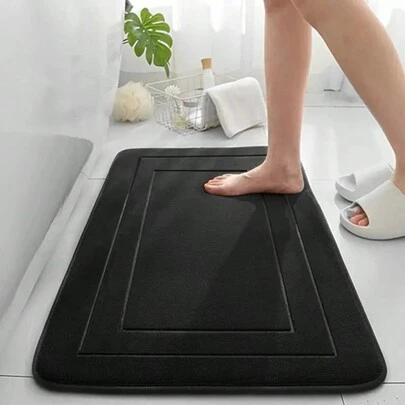 1 st enfärgad halkfri badrumsmatta, modern polyester toalettmatta för badrum heminredning golvmatta utomhusmatta dörrmatta höstdekor badrumstillbehör tillbaka till skolan entrédekor
