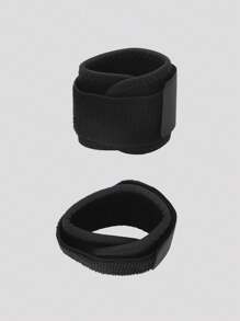 (The Head Shape Of The Wrist Strap Is Random) 1Pc Adjustable Compression Wrist Wrap For Men, Suitable For Outdoor Activities/Fitness/Running/Basketball/Badminton/Volleyball, Weightlifting Armguard, Soft Wristbands Wrist Support Bracers Gym Sport Basketball Carpal Protector Breathable Wrap Band Strap - Black - View 6