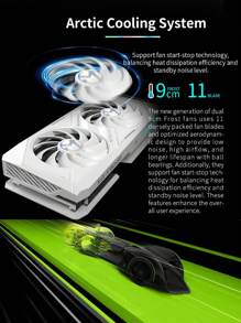 显卡 RTX 4060 终结者 W 8G S1 GDDR6 GPU 128 位 PCI Express 4.0 X8 游戏显卡台式电脑组件 - 黑與白 - 查看 2