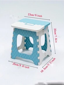 1個藍色大號便攜式折疊凳,適用於戶外活動,釣魚,露營