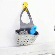 1/2pcs Kitchen Sink Hanging Drain Bag Adjustable Buckle Design Storage Rack, Double Layers Drainage For Faucet, Blue - Green - View 3