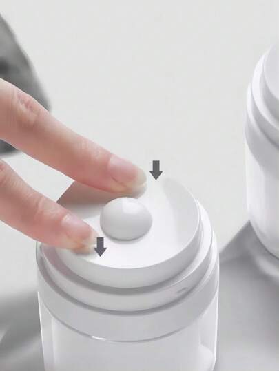 زجاجة ضغط أكريليك 1قطعة للكريم واللوشن، 15مل 30مل 50مل 100مل، بتصميم الغطاء الكامل