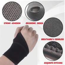 1 件彈性護腕,附可調式帶,舒適護腕,適合羽球、籃球、攀岩、網球、健身運動