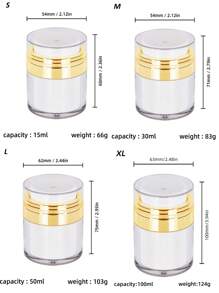 1入組亞克力泵瓶用於裝乳霜和乳液,容量可選15ml 30ml 50ml 100ml,配有全罩式設計