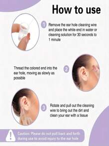 Kit De Limpieza Para Perforación De Orejas Desechable De 80 Piezas Con Línea De Agujero De Oreja, Líquido De Limpieza Y Paño De Limpieza - Verde - Ver 2