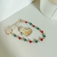 1 件個人化合金聖誕老人麋鹿吊墜胸針適合女士萬聖節佩戴,也可作為送給朋友和家人的禮物 - 彩色 - 查看 10