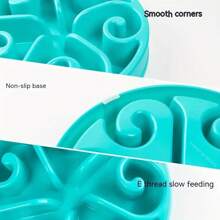 慢速寵物碗,緩慢餵食犬貓,防膨脹拼圖碗樂趣餵食器,防滑設計 - 藍色 - 查看 6