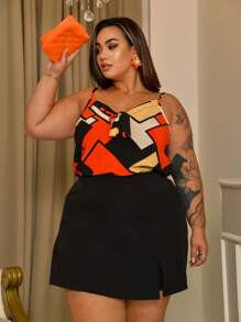 Plus Size Shorts - Black - View 1