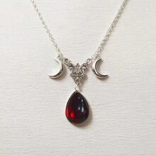 European And American Gothic Triple Moon Necklace
