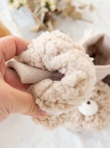 暖和小羊寶寶加厚保暖襪子,可愛適用於聚會和節日 - 白色 - 查看 4