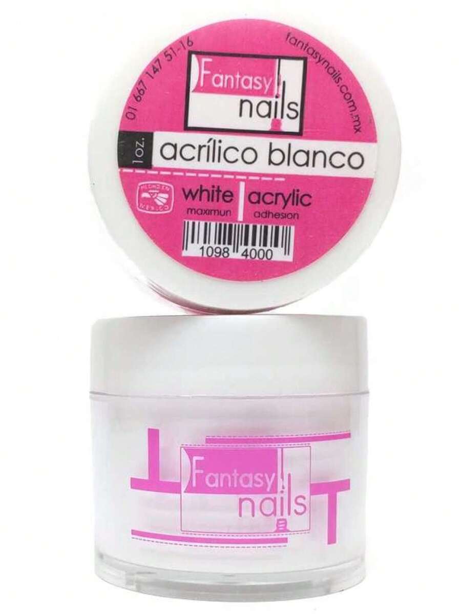 1 Ounce White Acrylic For Nails Fantasy Nails - White - View 1