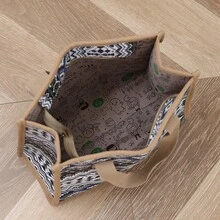 New Striped Pattern Lunch Bag Suitable For Work And Commute, Fashionable All-match Shopping Bag And Mommy Bag - Blue and White - View 5