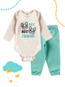 Baby Boys Jumpsuits - Màu xanh nhạt - Xem 2