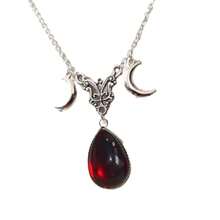 European And American Gothic Triple Moon Necklace