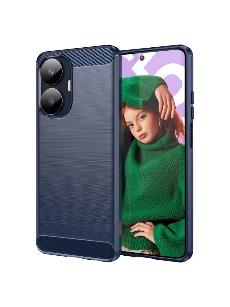 SHIEID Custodia Per Realme C21 - Cover In Vetro Sfumato Blu Stellato, Bordo Morbido TPU