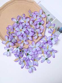 20pcs Mini Realistic Rose Decoration Props For Home, Photography, Boutonnieres, Floral Arrangements - Violet Purple - View 1