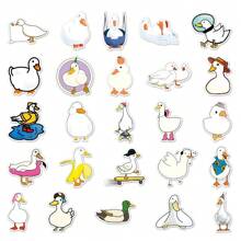 50pcs duck pattern cute graffiti waterproof stickers - Apricot - View 3