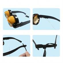 有趣的眼球造型眼鏡,少年兒童玩具,用於創意新穎道具 - 黑色 - 查看 3