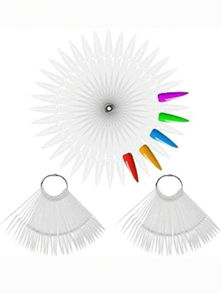 3 Paquetes de Muestrario de uña Puntiaguda transparente con 50pz c/u - transparente - Ver 1