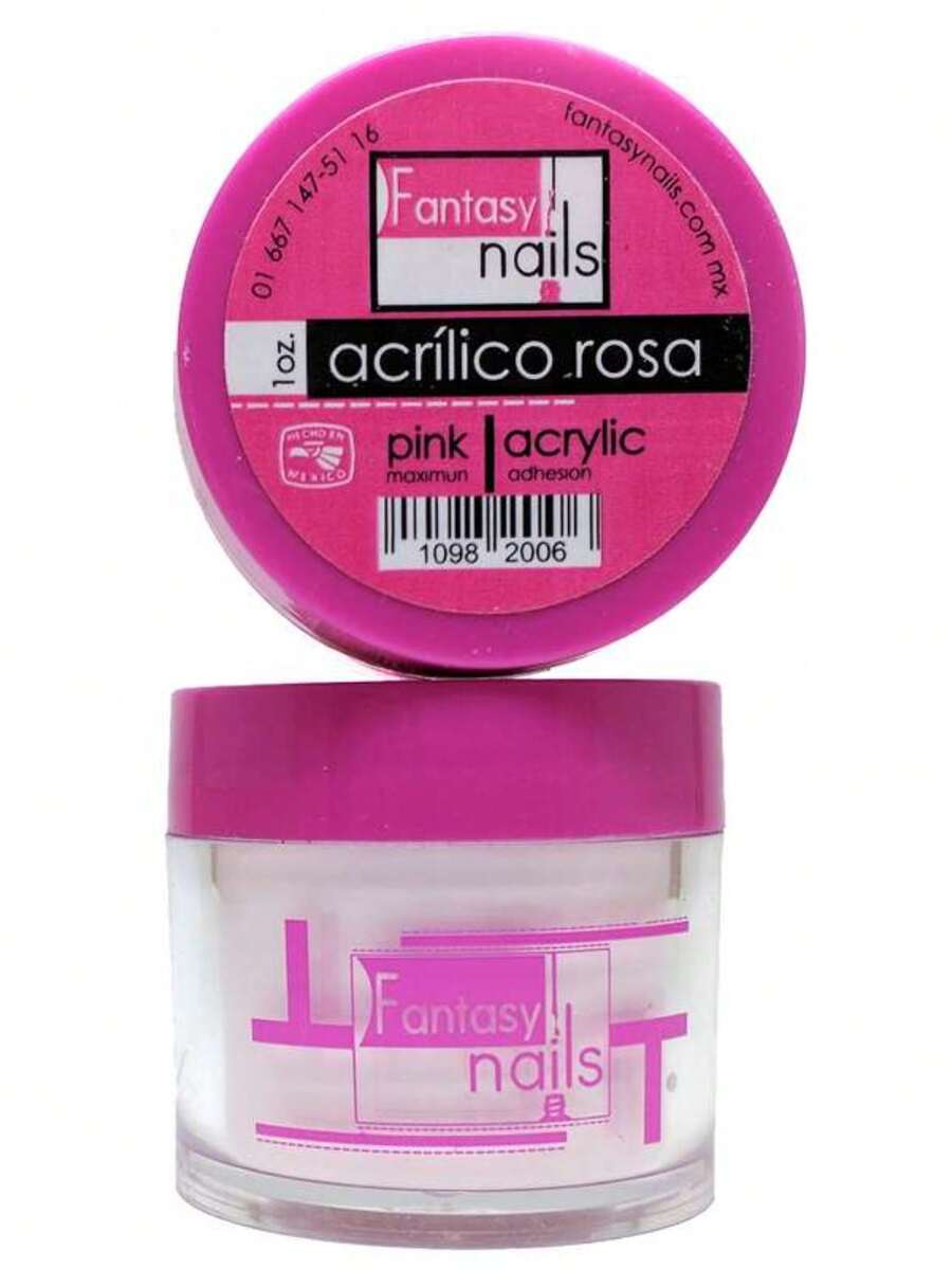 1 Onza Acrilico Rosa para uñas Fantasy Nails - Rosa - Ver 1