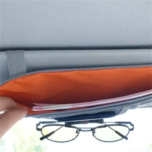 1入組粉色汽車遮光板組織者汽車眼鏡夾收納袋太陽眼鏡架拉鍊袋適用於汽車貨車suv汽車