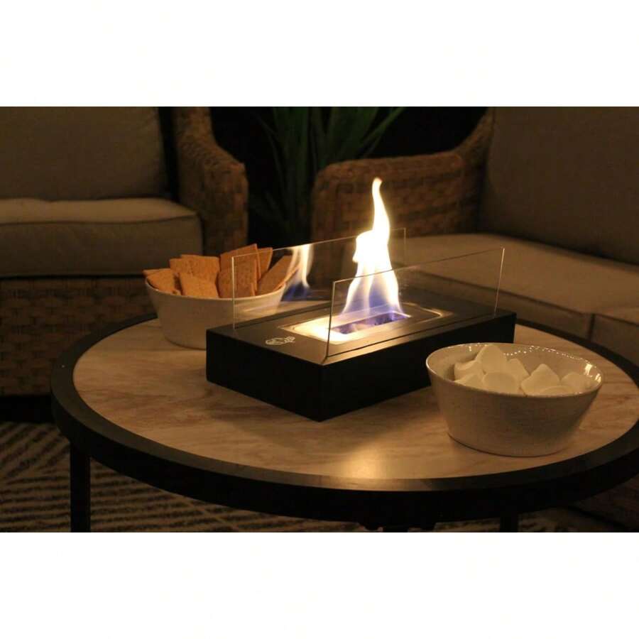 Rectangular Tabletop Fire Pit Indoor/Outdoor bioethanol Fire Pit