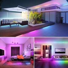 Tiras de luces LED RGB de 5V con alimentación USB y control remoto de 24 teclas - Iluminación de ambiente cambiante de color para dormitorio, retroiluminación de TV, sala de juegos y decoración de Halloween/Navidad - Multicolor - Ver 5