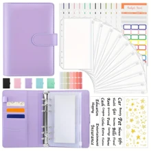 Bìa đựng tiền có khóa kéo, Hệ thống sắp xếp tiền mặt, Bảng ngân sách chi tiêu & Phong bì đựng tiền mặt để lập ngân sách tiết kiệm tiền, Quay lại trường học, Đồ dùng học tập - Màu tím hoa cà - Xem 2