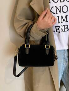 纹理秋冬新款女士手提包时尚斜挎包流行法棍包
