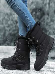 Women's New Winter Fashionable Warm Plush High-top Thick Fur Sports Waterproof Anti-slip Outdoor Snow Boots