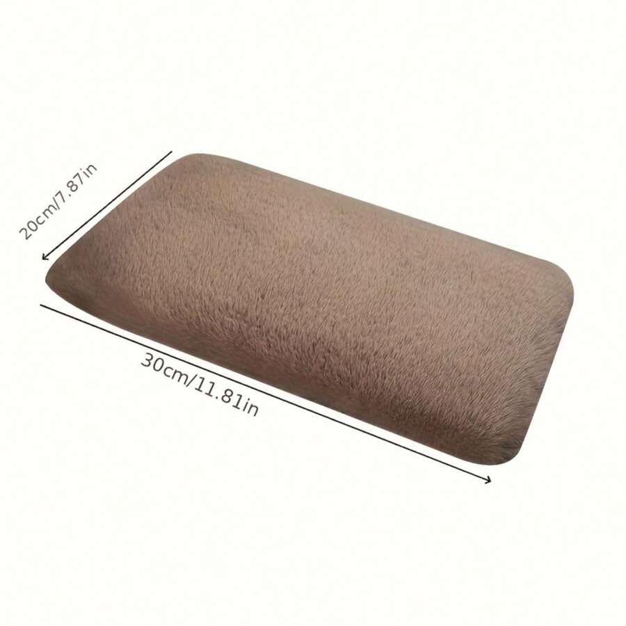 1pc Rabbit Fur Car Armrest Pad Cover Center Console Box Cushion