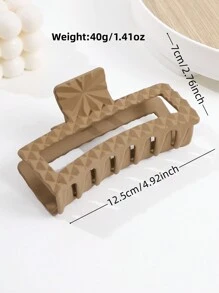 1入組13cm / 5.12英寸特大方形髮夾