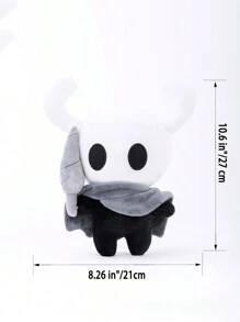 1 Pieza Juguete De Peluche Hollow Knight Blanco Y Negro, Juego De Muñecos De Peluche, Peluches De Animales Lindos Y Suaves Rellenos De Pelo Largo, Regalo De Peluche De Pp Relleno Para Adolescentes Mayores De 14 Años, Adecuado Para Regalos De Festival, Escritorio, Sofá, Almohada O Decoración - Blanco - Ver 3