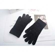 Kaschmir berührungsempfindliche Handschuhe Damen Winter Jacquard süß geteilte Finger Verdickung Thermal gefüttert Studenten Fünf-Finger-Handschuhe