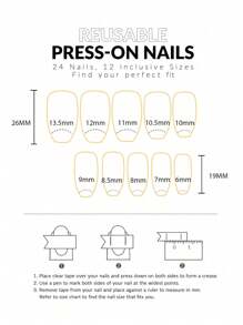24pcs Long Coffin Shaped Nail Tips, Winter Christmas Santa Hat Red Graffiti Minimalist Plaid Full Cover Fashion False Nails, Includes 1pc Jelly Gel, 1pc Nail File, Suitable For Christmas Gifts, Holiday Parties, Daily Wear