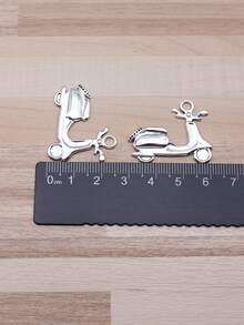 1袋10入25x31mm(0.98x1.22英寸)仿古銀色電動汽車吊墜,適用於diy珠寶製作 - 古銀色-10pcs - 查看 2