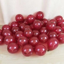 50入組12"/5"酒紅色氣球，派對裝飾必備 - 酒紅色 - 查看 1