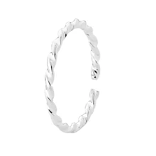 Piercing Nariz Argola Torcida 9mm Prata 925 Nostril - Prata - Visão 1