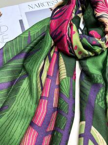 Đơn giản In Khăn quàng cổ Đối với phụ nữ , Mùa Xuân & Mùa hè Dài Khăn choàng Kem chống nắng Ấm áp Khăn choàng - màu xanh lá - Xem 8