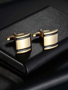 1pair Men's Copper Cufflinks - Multicolor - View 9