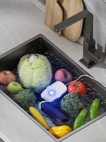 Vegetable & Fruit Purifier, Portable Automatic Food Washing Machine For Household - White - View 1