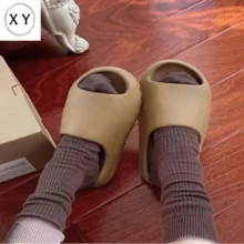 X & Y  Sandalias de playa (LISA) informales para hombre y mujer, Sandalias planas antideslizantes, a la moda