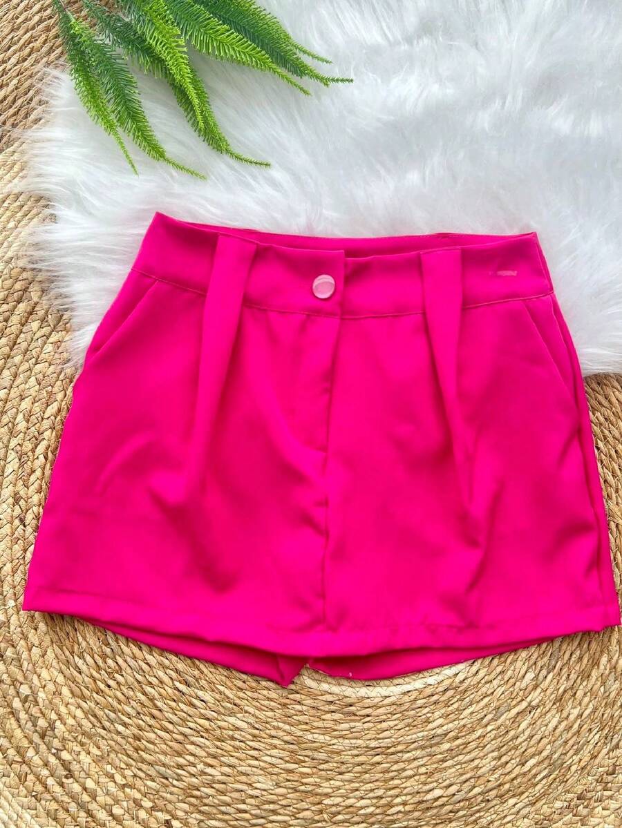 Women Shorts - 玫紅色 - 查看 1