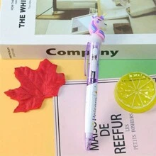 1/3/5 支独角兽荧光笔，创意发光圆珠笔，适用于学生和办公用品 - 彩色 - 查看 5