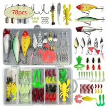 Mồi câu cá Bộ , Móc câu cá Hộp , Thích hợp Đối với Cá rô , Cá hồi , Bao gồm Cá tuế , Mềm mại Nhựa Sâu , Cái móc , $ Giường đôi Phụ kiện câu cá Bộ dụng cụ - Nhiều màu - Xem 3